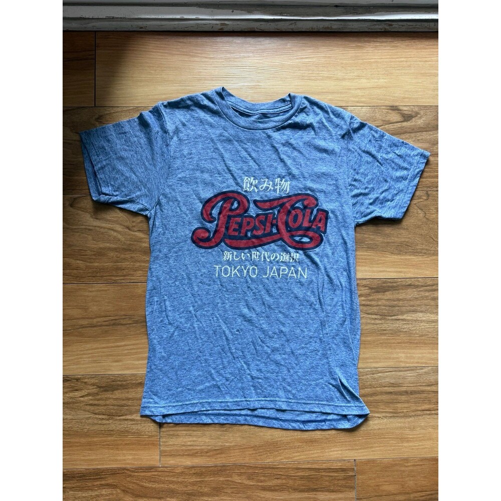Tee Luv Pepsi Cola Tokyo Japan Japanese Graphic T-Shirt Blue size Small
